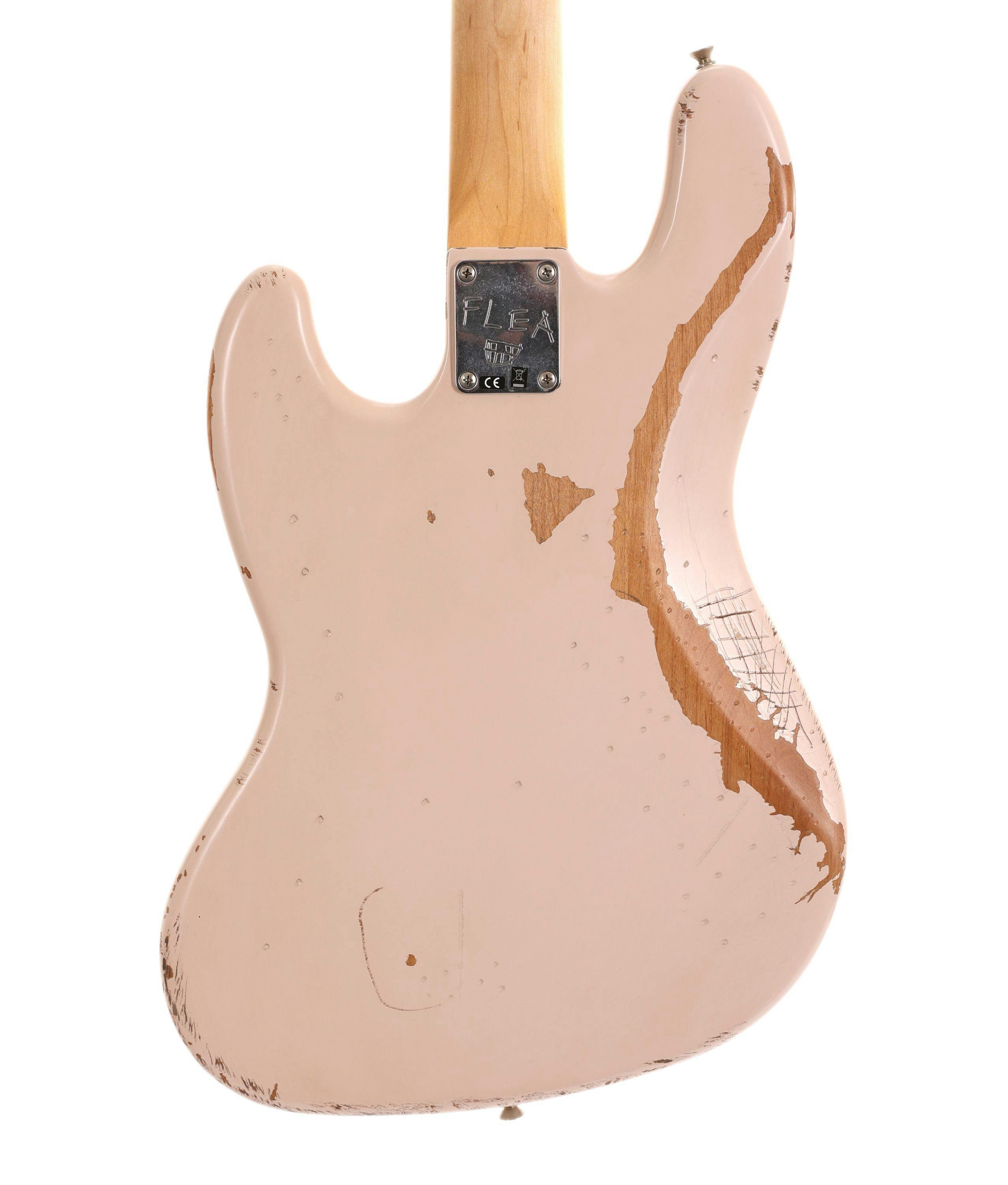 Fender Flea Signature Jazz Bass Guitar in Shell Pink - Andertons